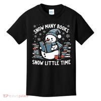 Reading Snowman So Many Books gift for Christmas  Kids T-Shirt thumb 0