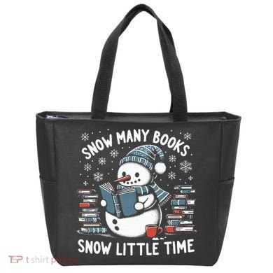 Reading Snowman So Many Books gift for Christmas  Tote Bag