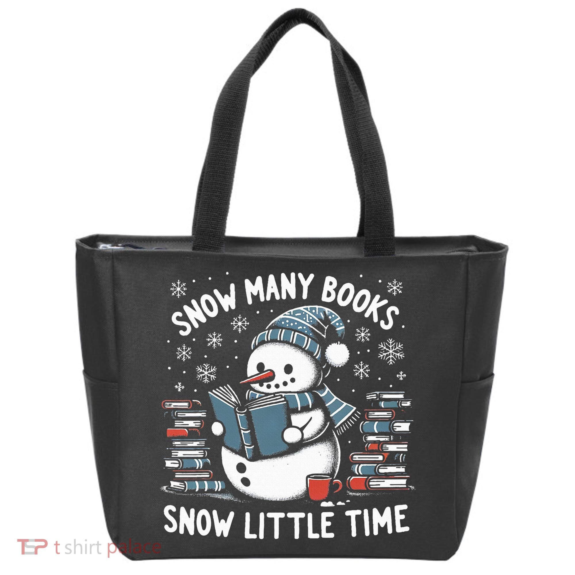 Reading Snowman So Many Books gift for Christmas  Tote Bag