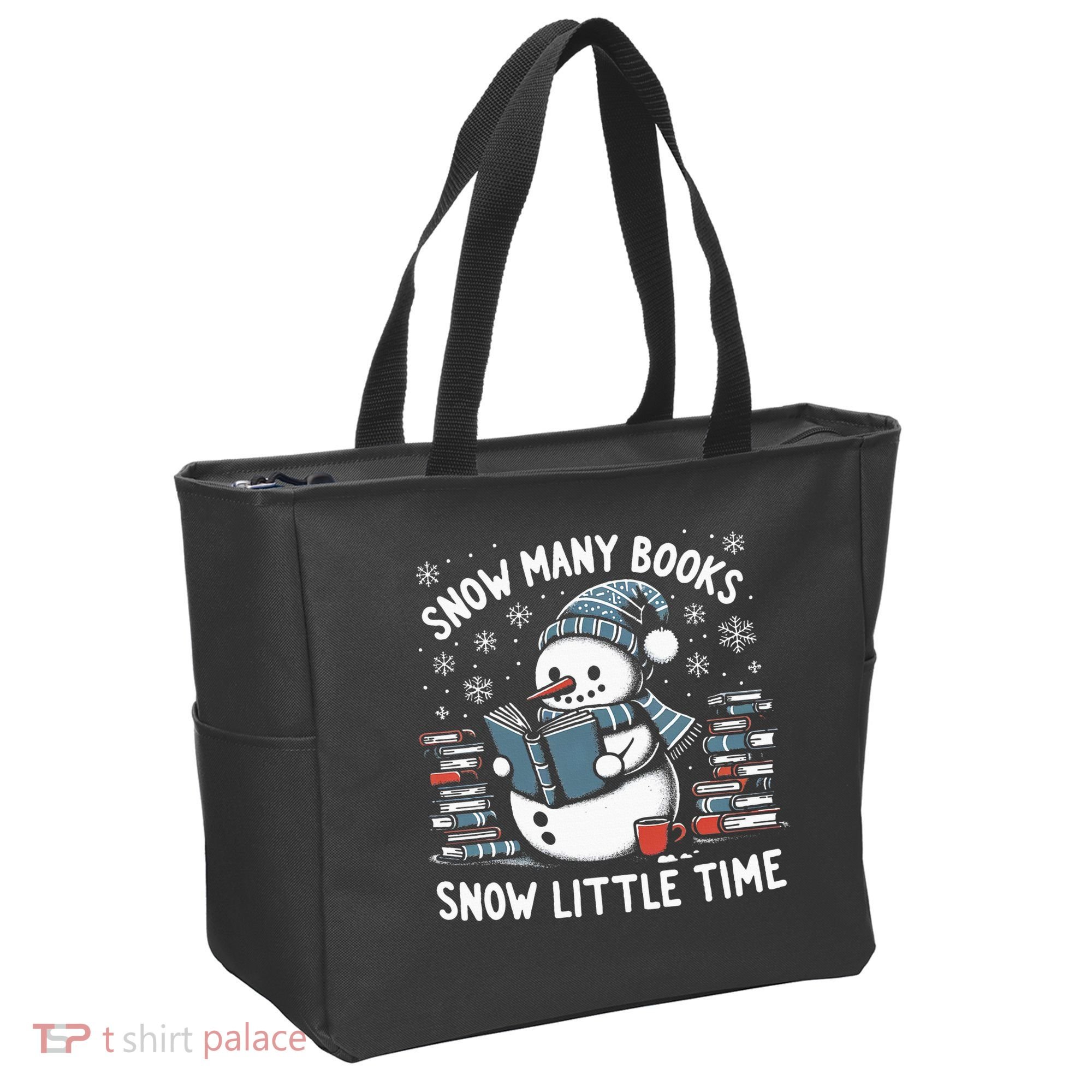 Reading Snowman So Many Books gift for Christmas  Tote Bag