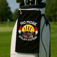 RetroNo-More Stolen Sister MMIW Awareness America Native  Golf Towel thumb 2