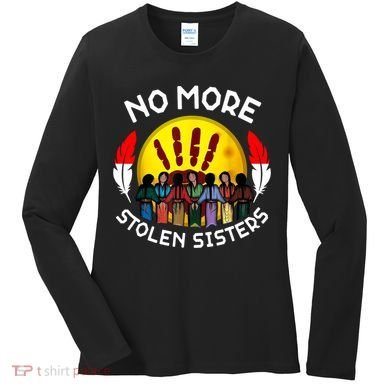 RetroNo-More Stolen Sister MMIW Awareness America Native  Women's Long Sleeve Shirt