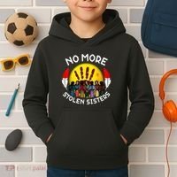 RetroNo-More Stolen Sister MMIW Awareness America Native  Kids Hoodie thumb 2