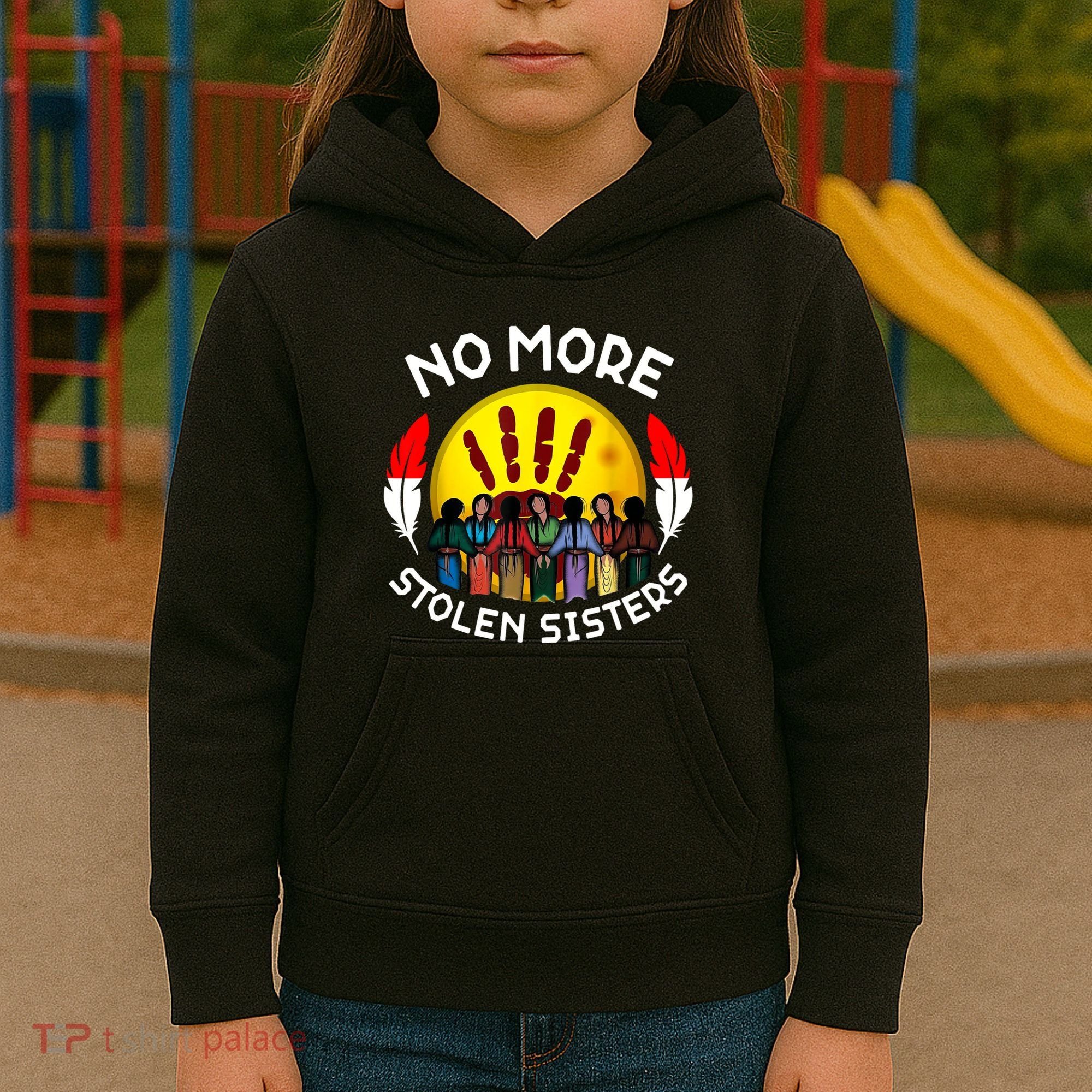 RetroNo-More Stolen Sister MMIW Awareness America Native  Kids Hoodie