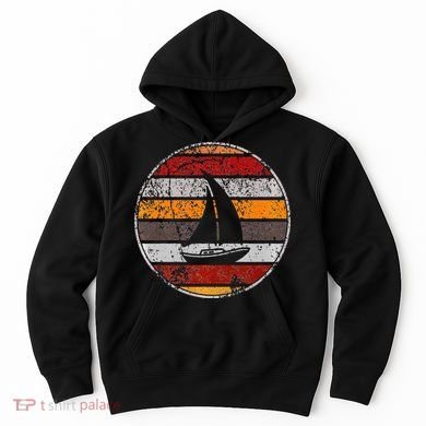 Retro Smooth Sailing Vintage Sailboat Vacation Island Hoodie