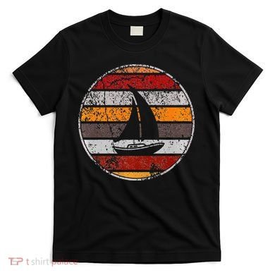 Retro Smooth Sailing Vintage Sailboat Vacation Island T-Shirt