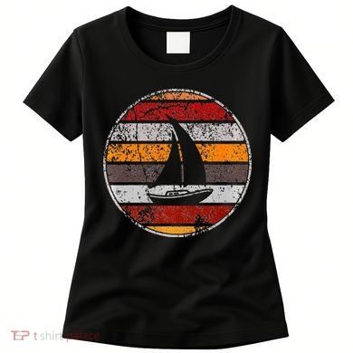 Retro Smooth Sailing Vintage Sailboat Vacation Island Women's T-Shirt
