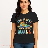 Roller Skates This Is How I Roll Skate Sport Roller Skating Women's T-Shirt thumb 4