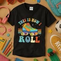 Roller Skates This Is How I Roll Skate Sport Roller Skating Kids T-Shirt thumb 3