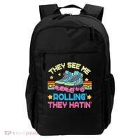 Roller Skating They See Me Rollin They Hatin Skater Skate Backpack thumb 0