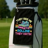 Roller Skating They See Me Rollin They Hatin Skater Skate Golf Towel thumb 2