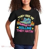 Roller Skating They See Me Rollin They Hatin Skater Skate Kids T-Shirt thumb 2