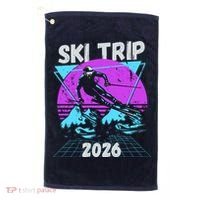 Retro Sky Trip 2026 Golf Towel thumb 0