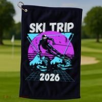 Retro Sky Trip 2026 Golf Towel thumb 1