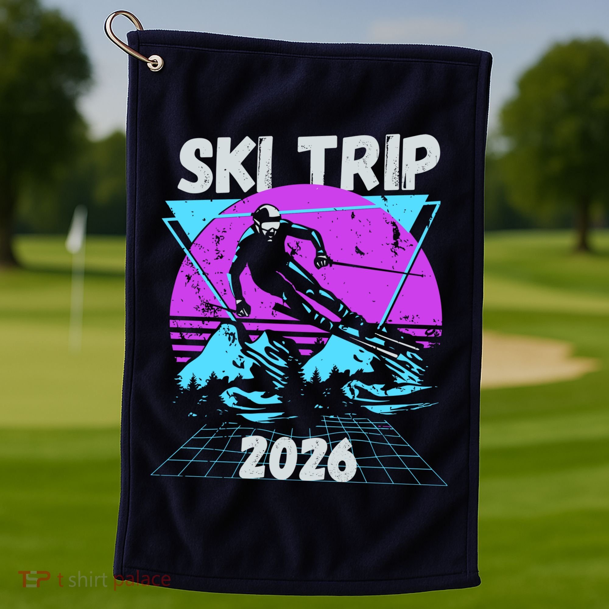Retro Sky Trip 2026 Golf Towel