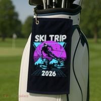 Retro Sky Trip 2026 Golf Towel thumb 2