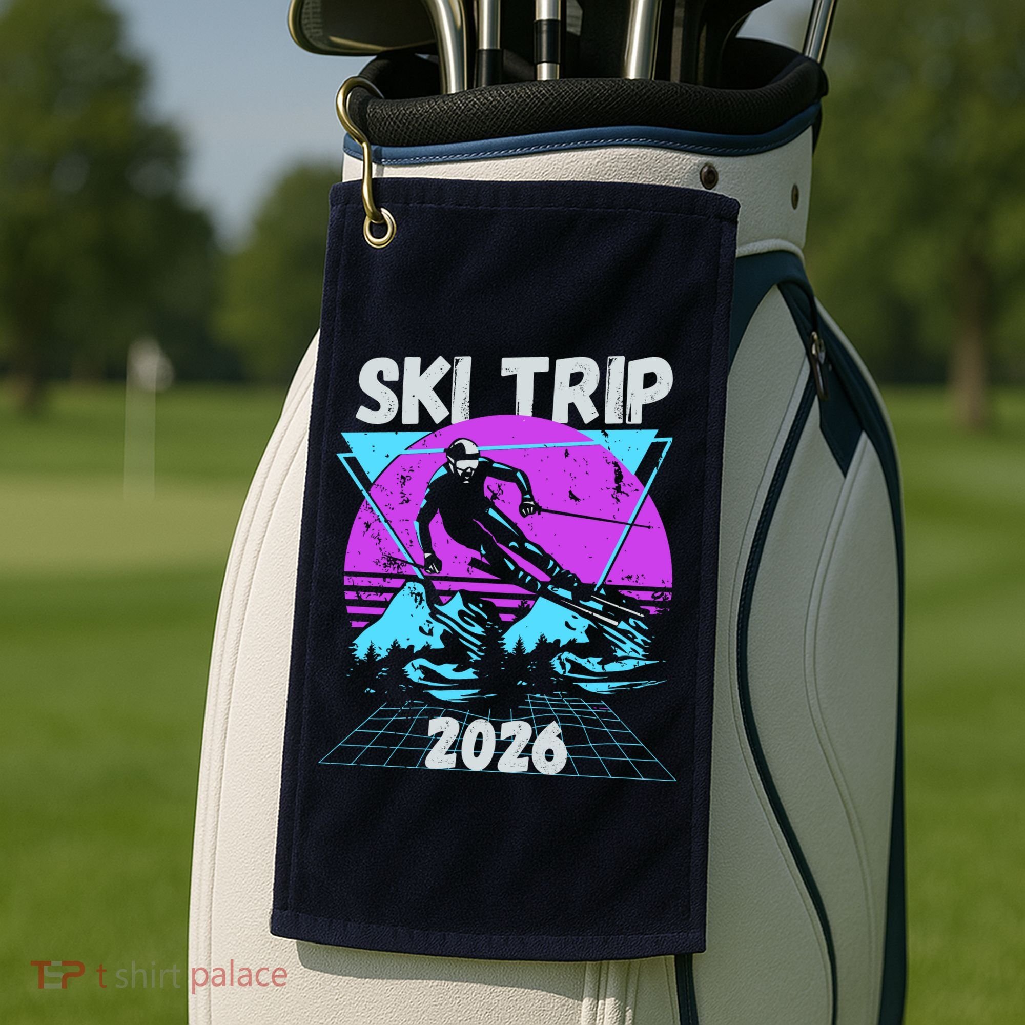 Retro Sky Trip 2026 Golf Towel
