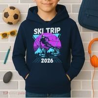 Retro Sky Trip 2026 Kids Hoodie thumb 2