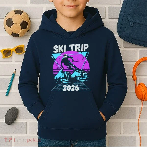 Retro Sky Trip 2026 Kids Hoodie