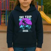 Retro Sky Trip 2026 Kids Hoodie thumb 3