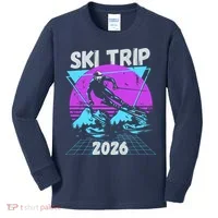 Retro Sky Trip 2026 Kids Long Sleeve Shirt thumb 0