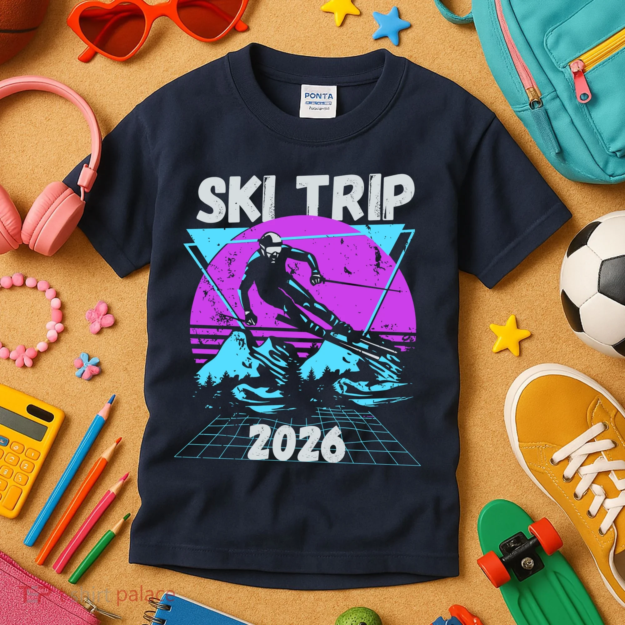 Retro Sky Trip 2026 Kids T-Shirt