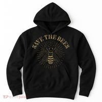 Retro Save the Bees Apiary Bee Beekeeper Earth Day Hoodie thumb 0