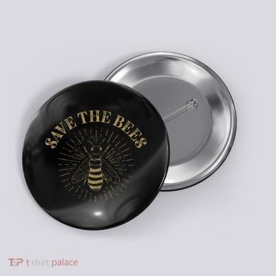 Retro Save the Bees Apiary Bee Beekeeper Earth Day Button