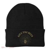 Retro Save the Bees Apiary Bee Beekeeper Earth Day Beanie thumb 0