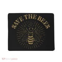 Retro Save the Bees Apiary Bee Beekeeper Earth Day Mousepad thumb 0