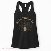 Retro Save the Bees Apiary Bee Beekeeper Earth Day Women's Tank Top thumb 0