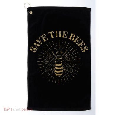 Retro Save the Bees Apiary Bee Beekeeper Earth Day Golf Towel