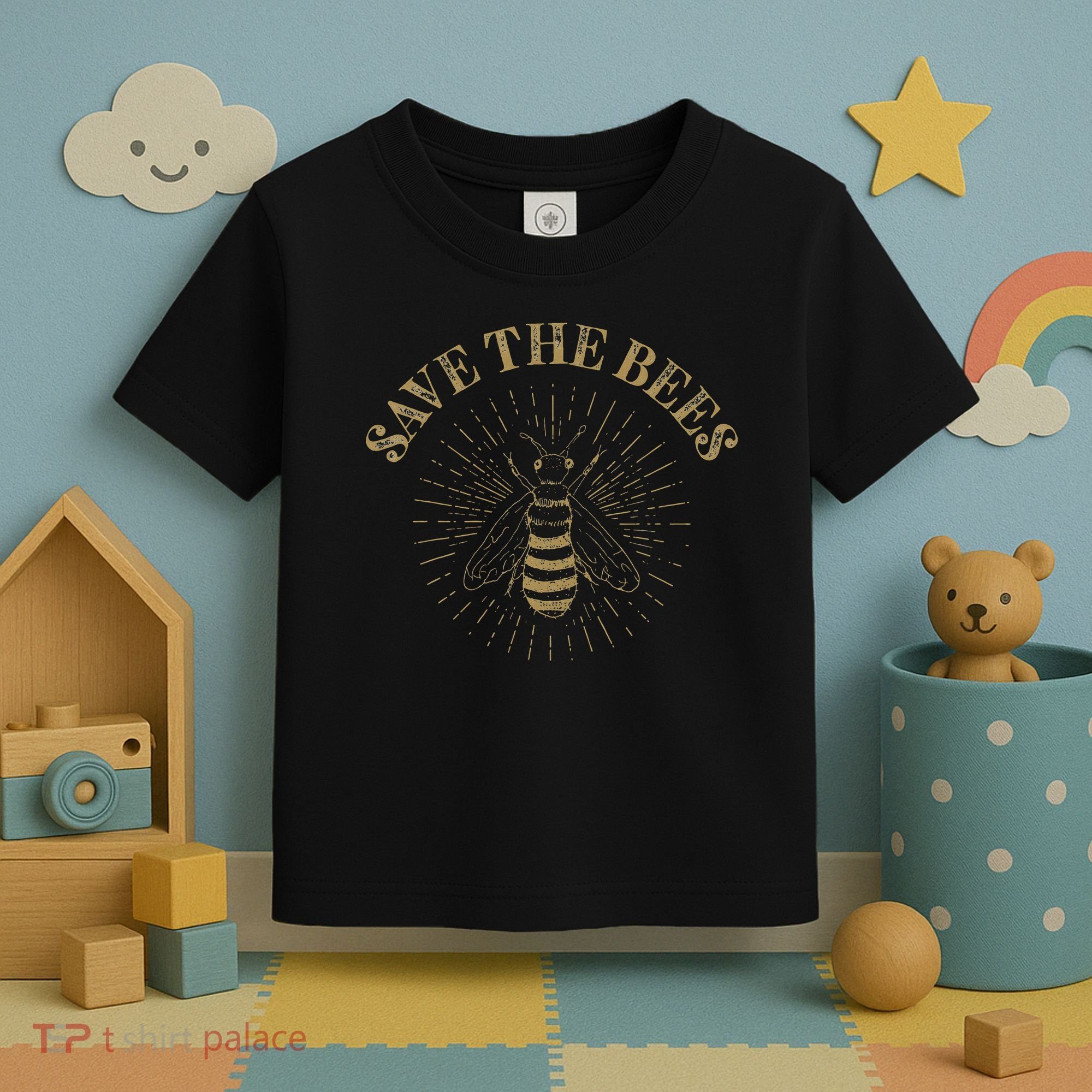 Retro Save the Bees Apiary Bee Beekeeper Earth Day Toddler T-Shirt