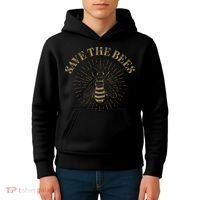 Retro Save the Bees Apiary Bee Beekeeper Earth Day Kids Hoodie thumb 4