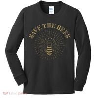 Retro Save the Bees Apiary Bee Beekeeper Earth Day Kids Long Sleeve Shirt thumb 0