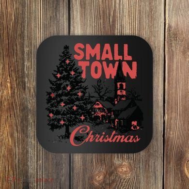 Retro Small Town Christmas Coaster
