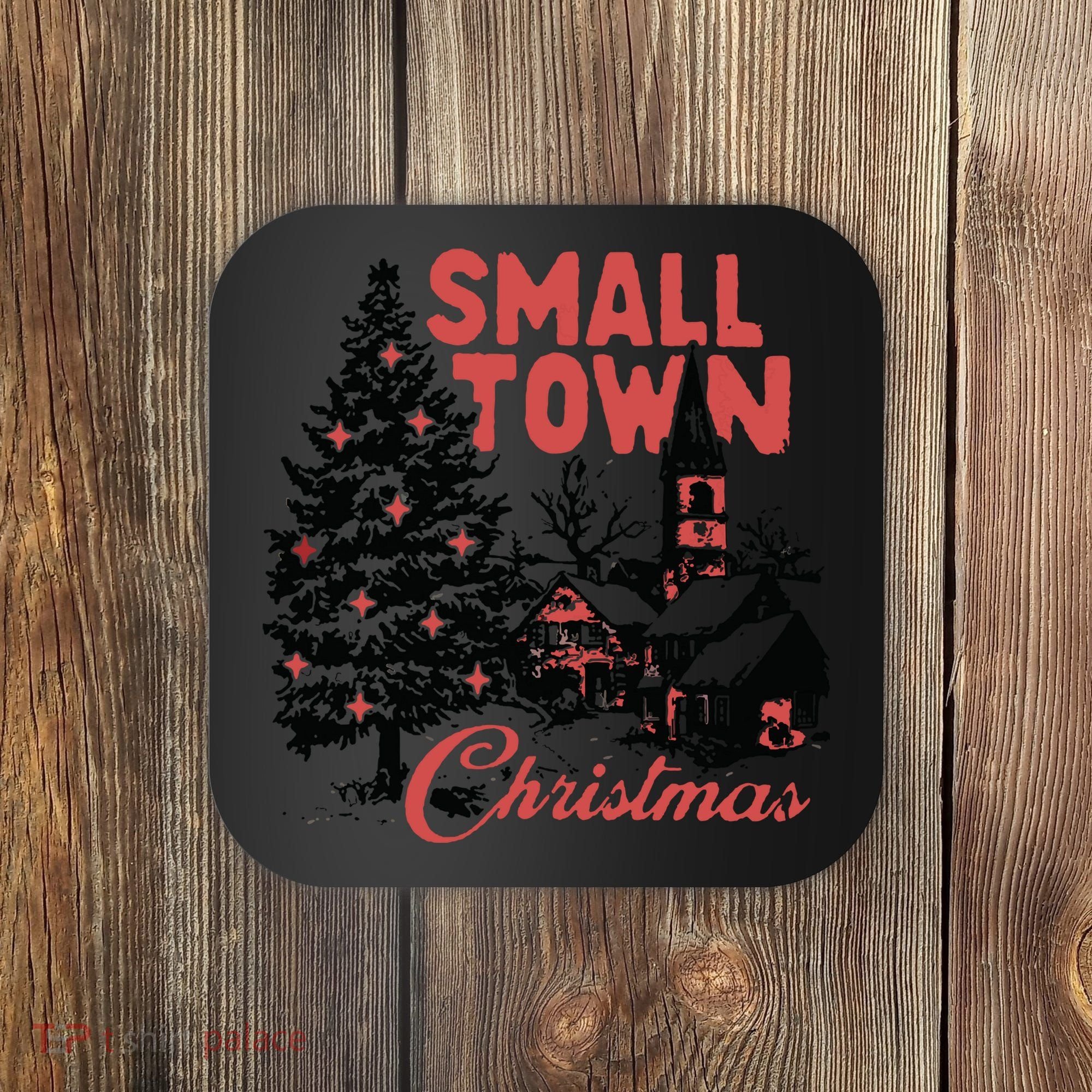 Retro Small Town Christmas Coaster