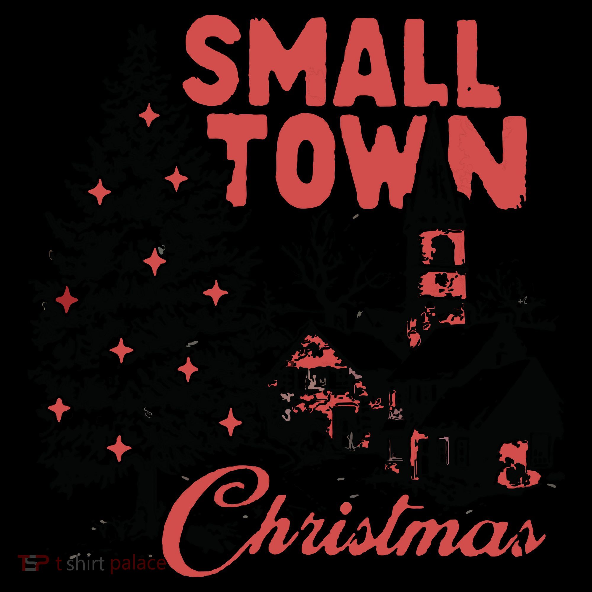 Retro Small Town Christmas Coaster