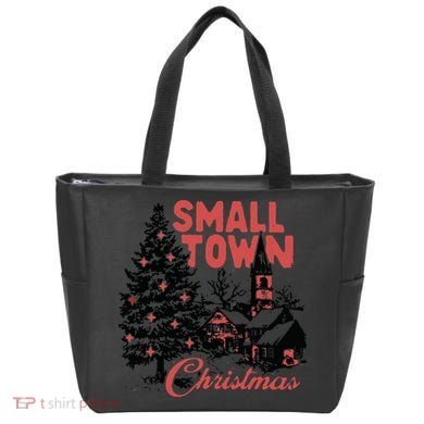 Retro Small Town Christmas Tote Bag