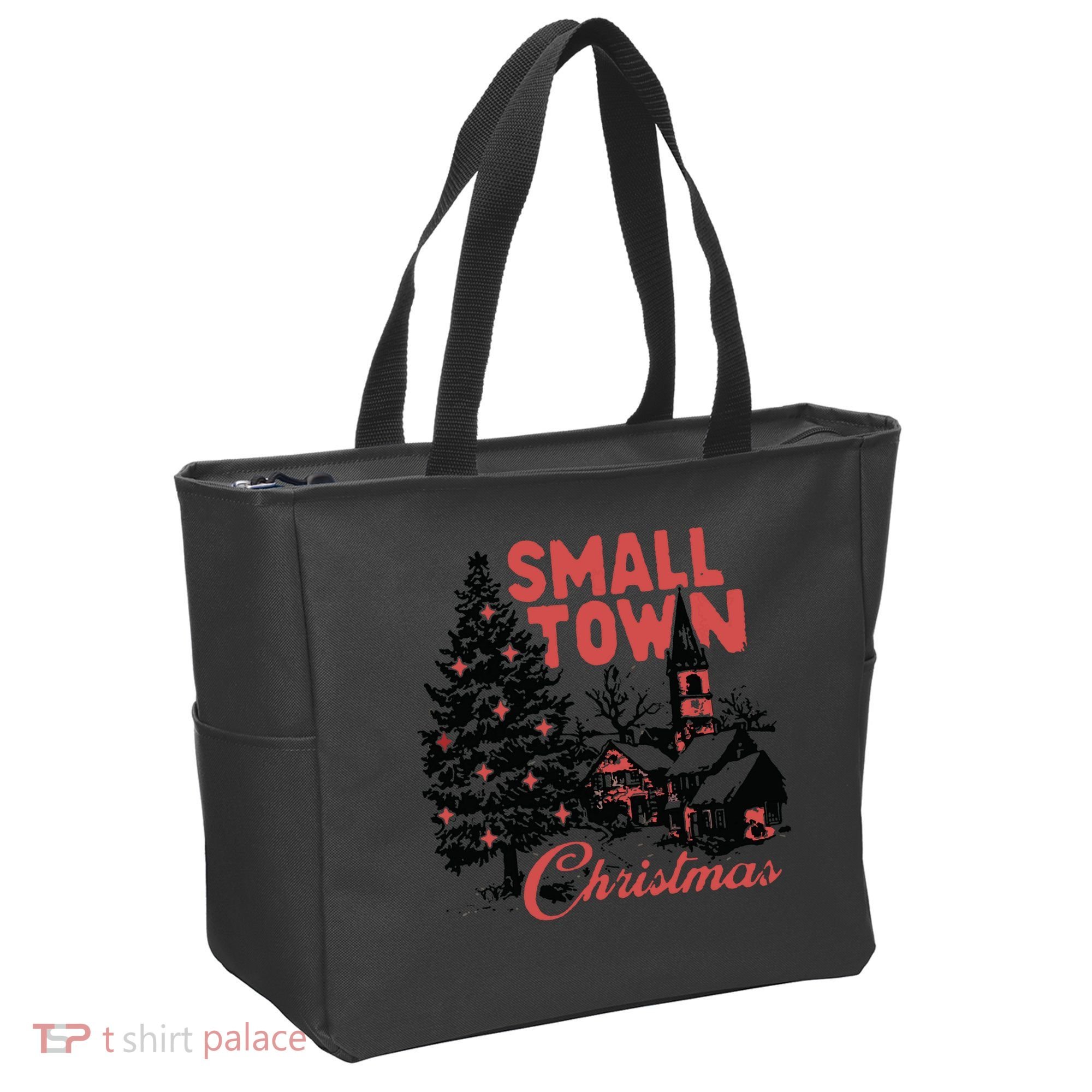 Retro Small Town Christmas Tote Bag
