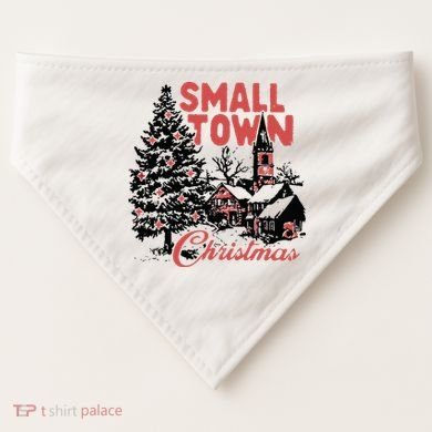 Retro Small Town Christmas USA-Made Doggie Bandana