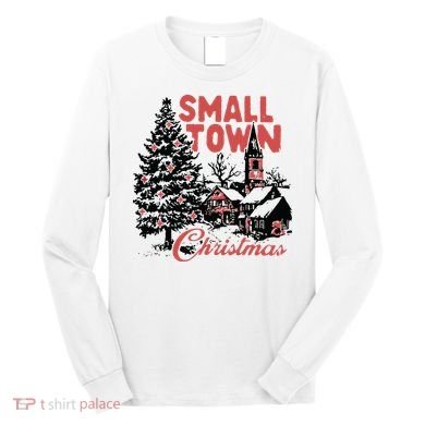 Retro Small Town Christmas Long Sleeve Shirt