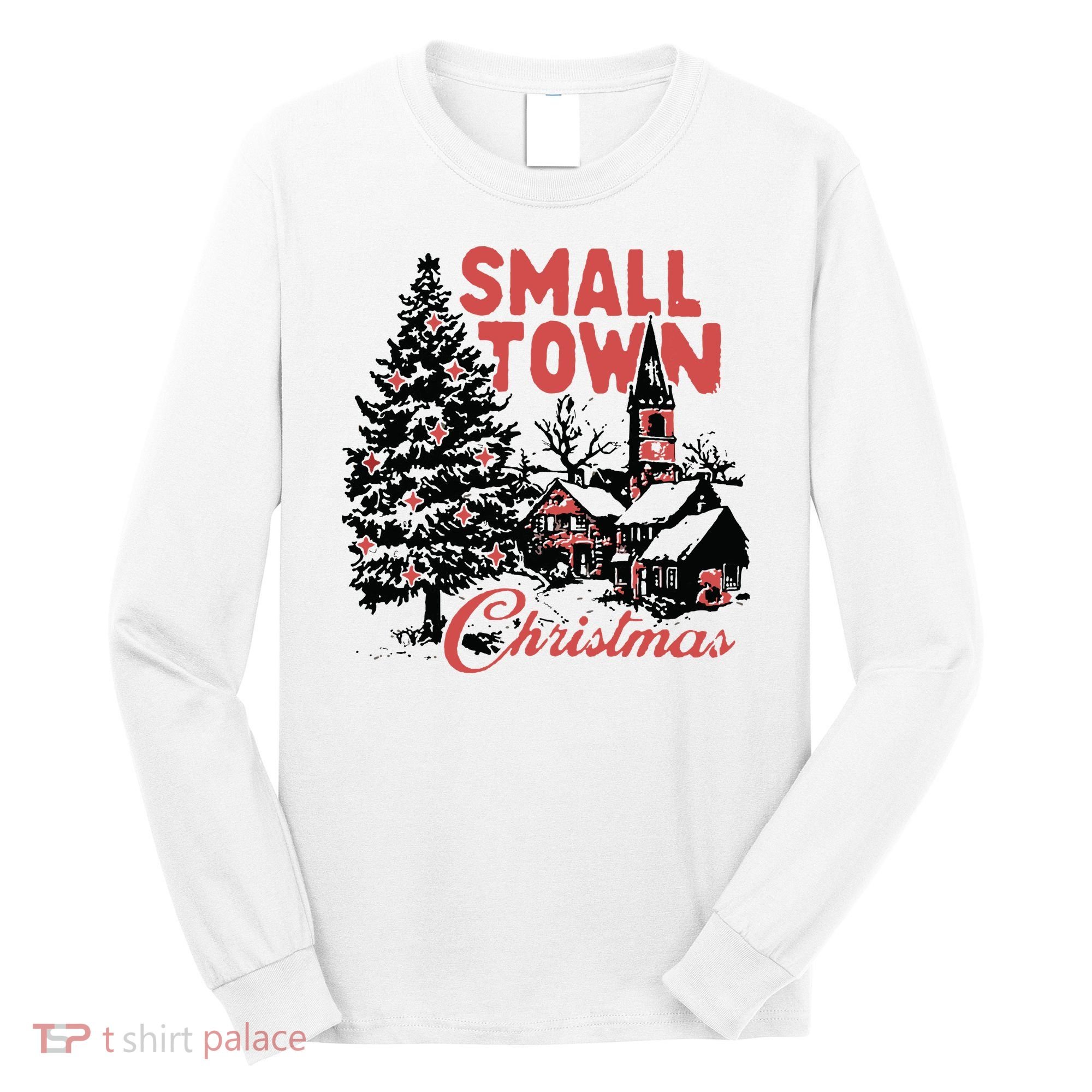 Retro Small Town Christmas Long Sleeve Shirt