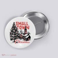 Retro Small Town Christmas Button thumb 0