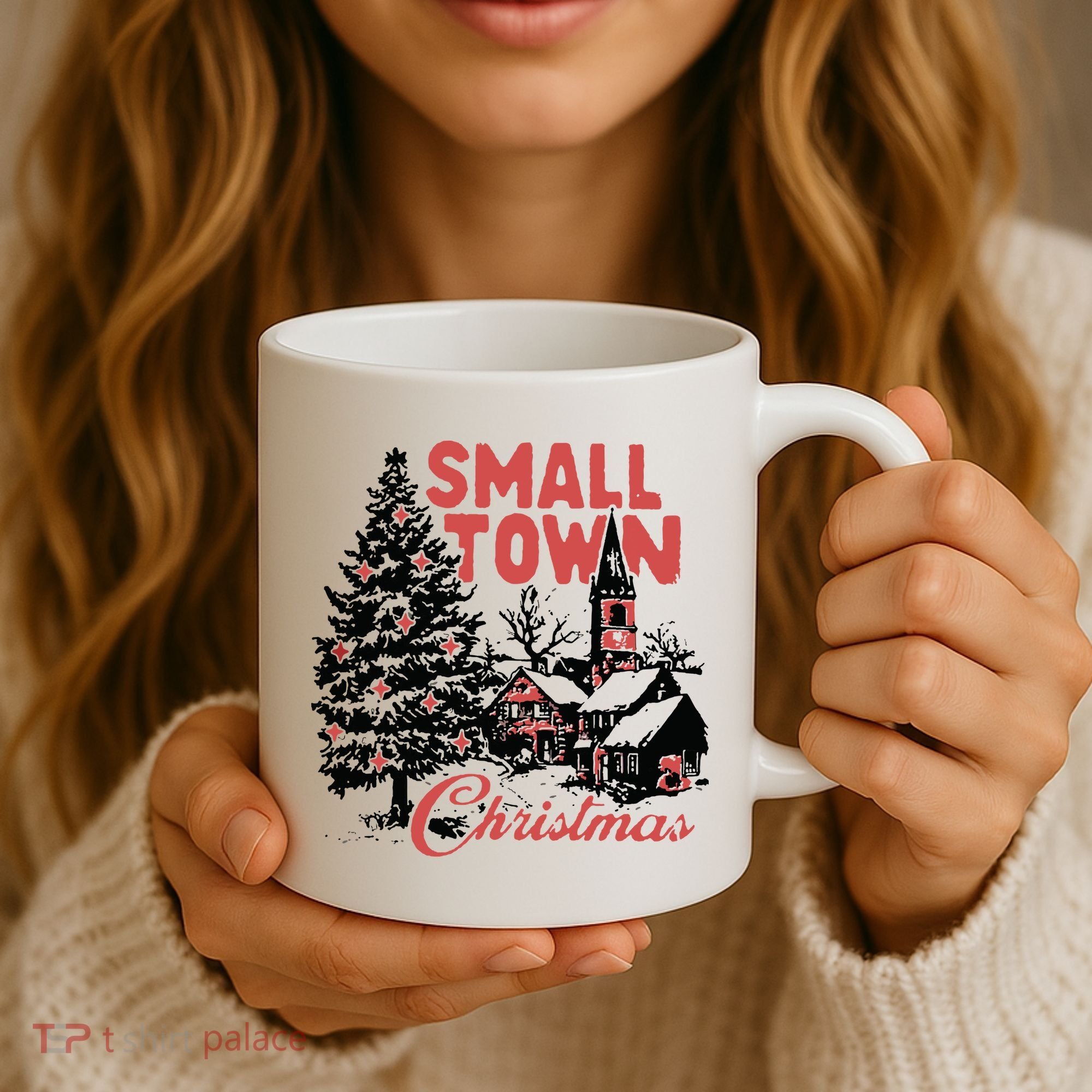 Retro Small Town Christmas Coffee Mug