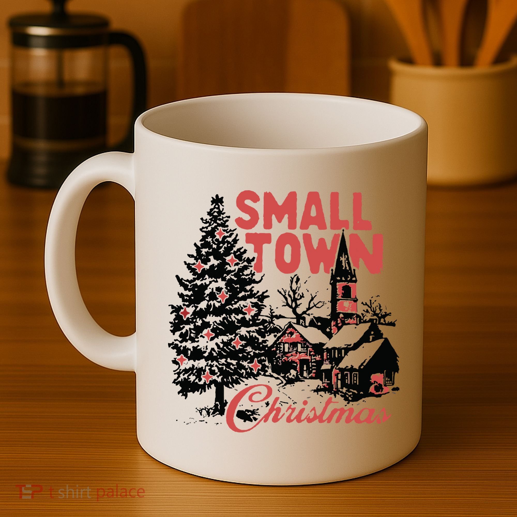 Retro Small Town Christmas Coffee Mug