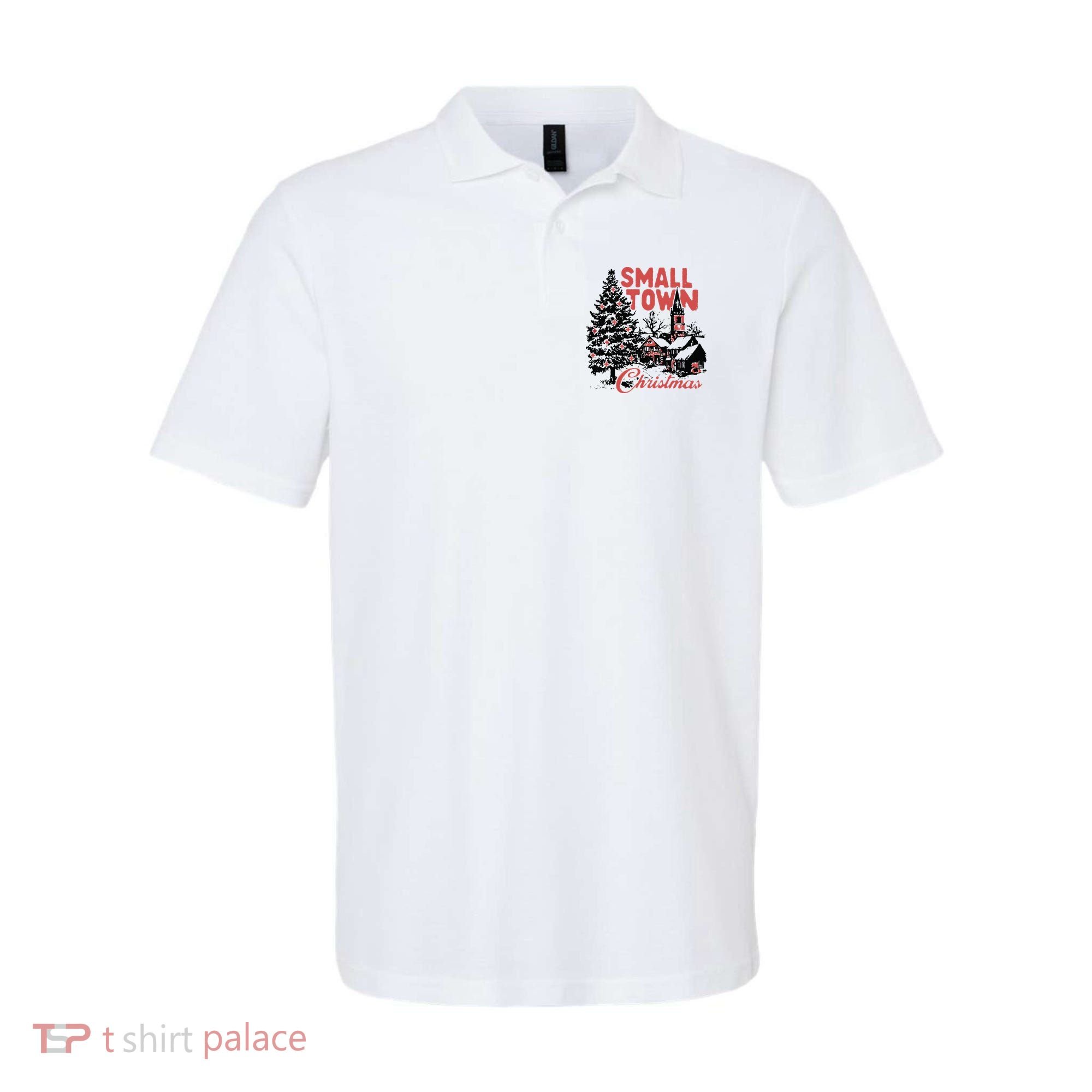Retro Small Town Christmas Polo
