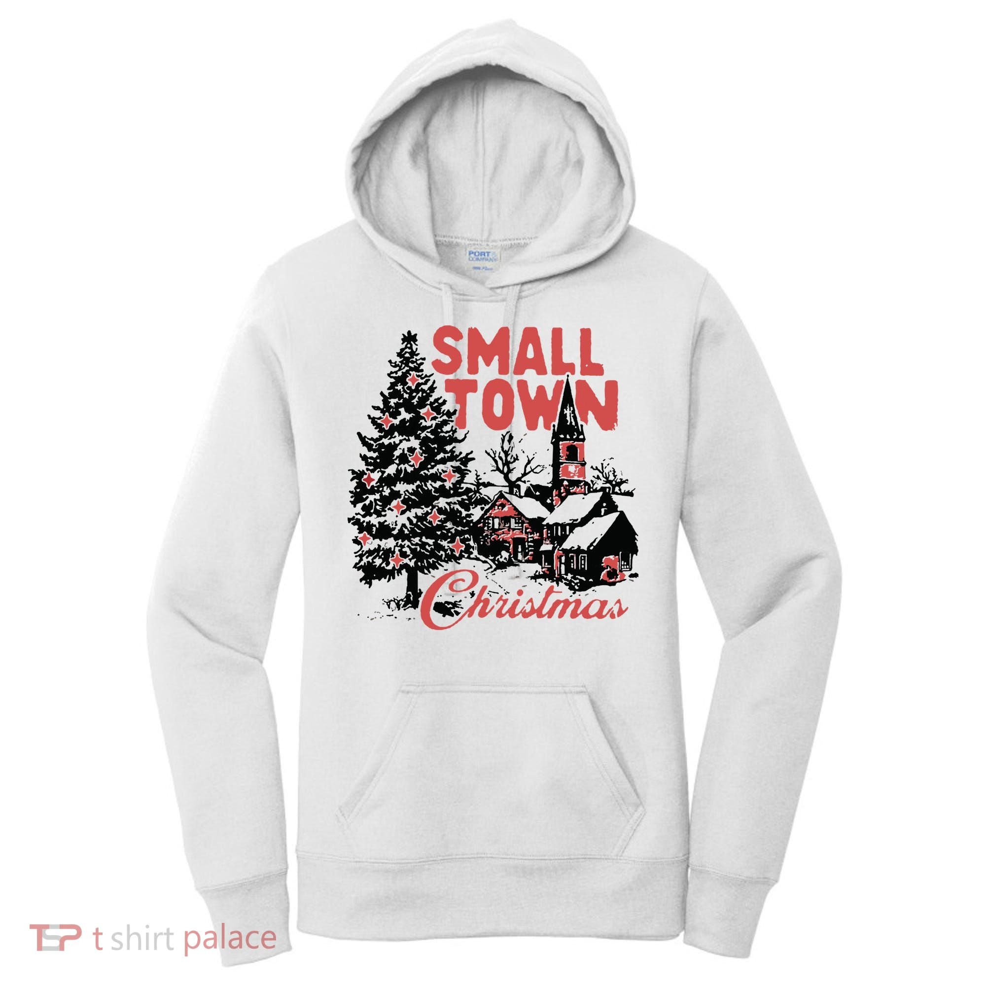 Retro Small Town Christmas Women's Hoodie