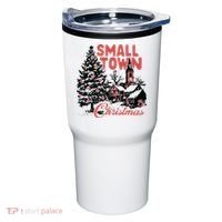 Retro Small Town Christmas Tumbler thumb 0
