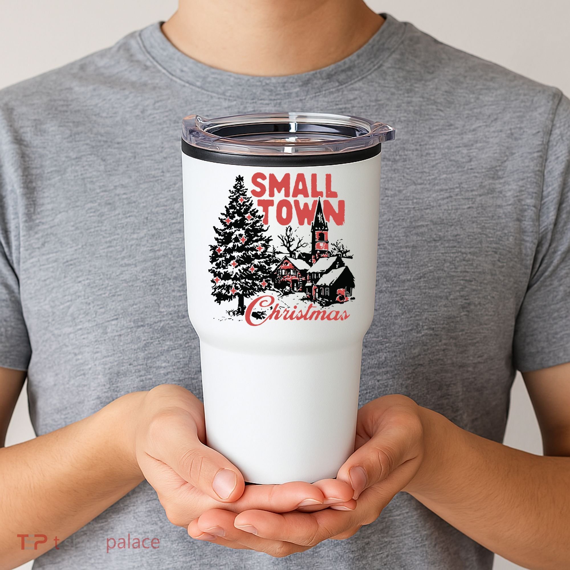 Retro Small Town Christmas Tumbler